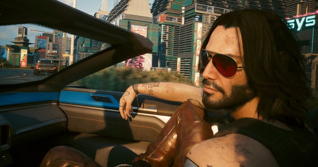 Cyberpunk 2077’s 2.2 update has some neat vehicle customisation options, but the best addition is easily that you can cruise around with Keanu Reeves now